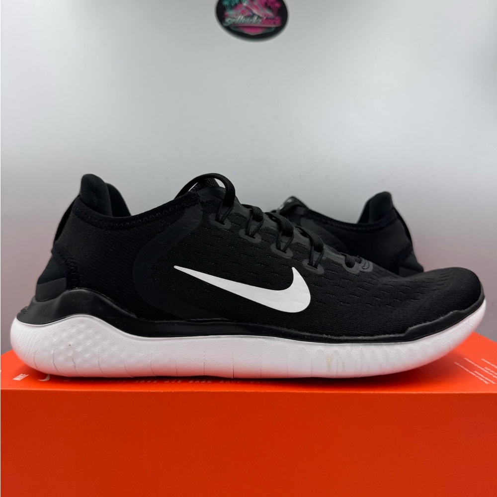 Nike Free RN 2018 Black White 942837-001 Size 8 Women